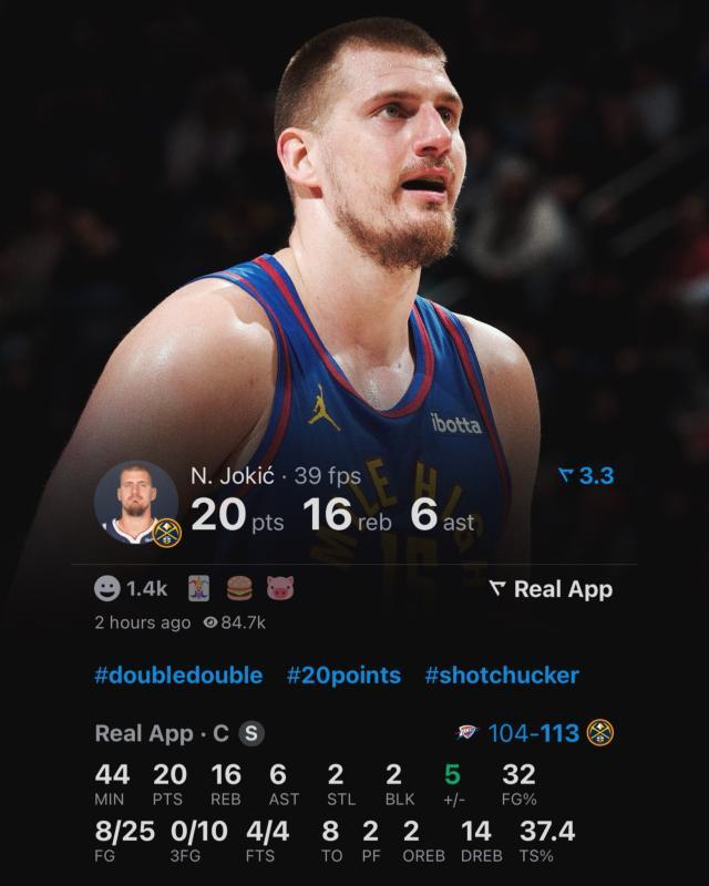 约基奇三分10中0也无妨！掘金冠军血脉觉醒斩雷霆